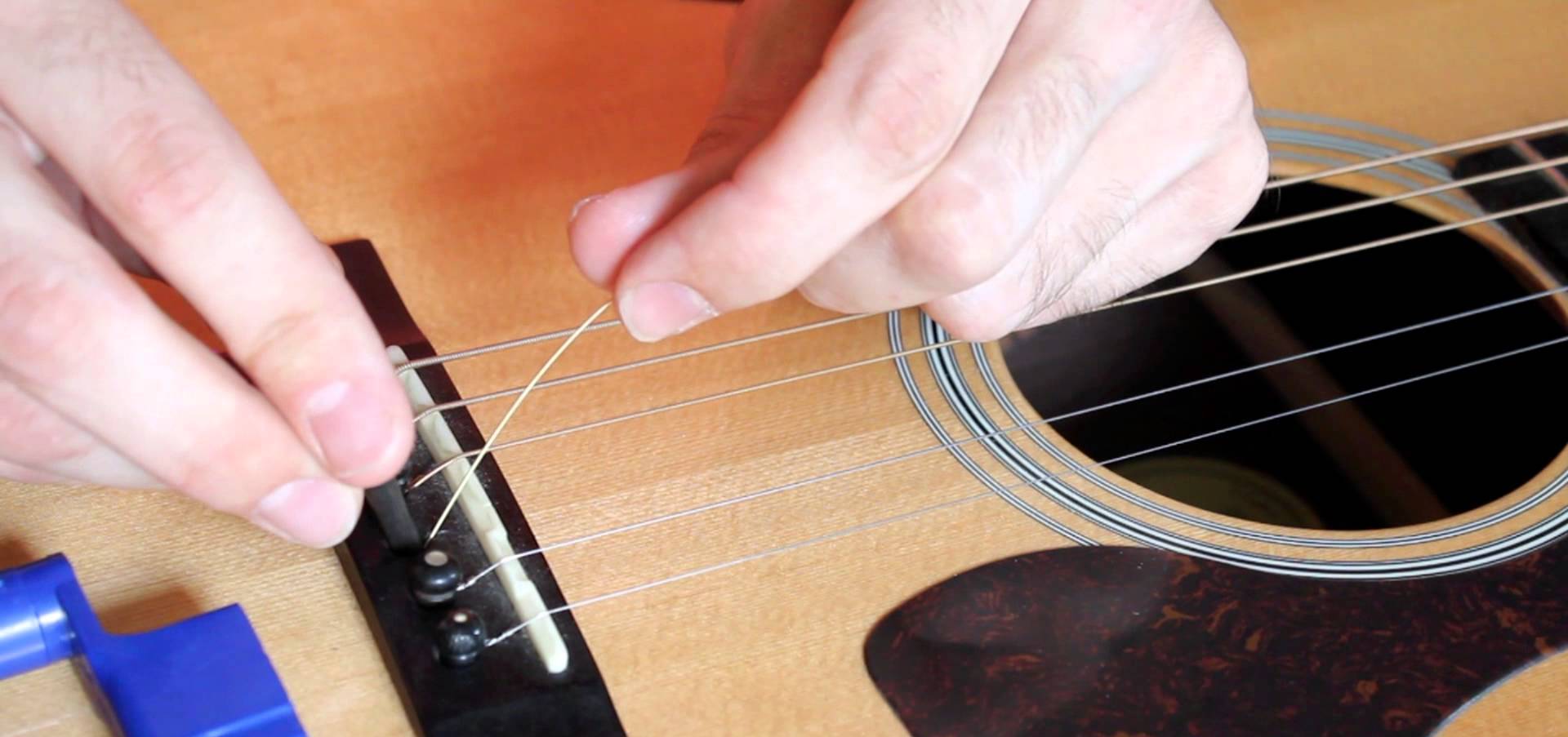 How to String a Guitar Step by Step Sound Check Lab.